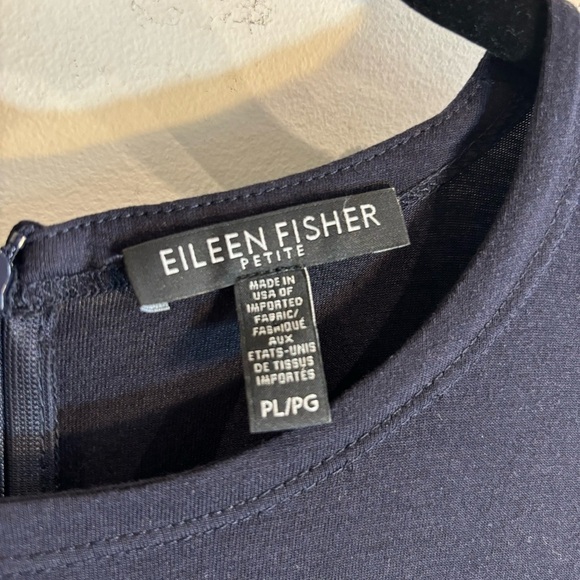 EILEEN FISHER Sz PL Wide Leg Crop Jumpsuit Jersey Knit Zipper Closure Sleeveless - Picture 8 of 9